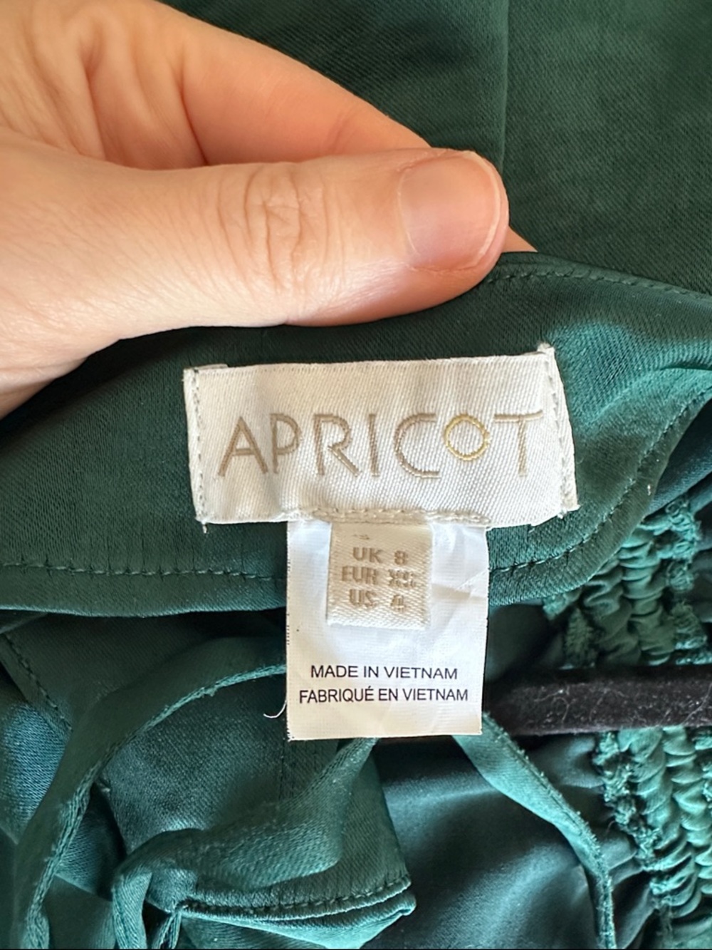 APRICOT Emerald Green Satin Ruched Midi Dress - Picture 6 of 9
